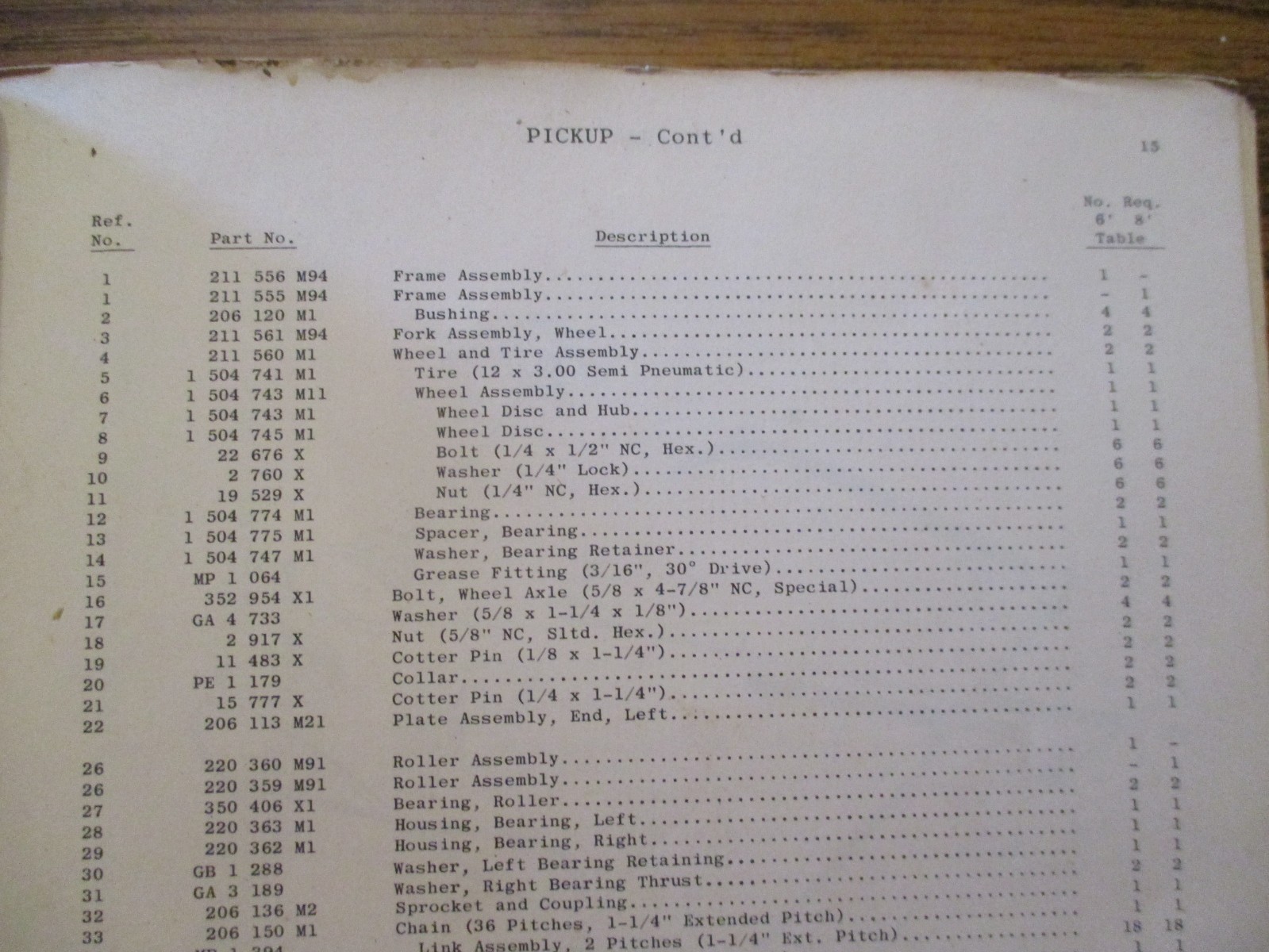 Massey Harris 35 S.P. Combine Parts Catalog Manual Book 1961 ORIGINAL ferguson