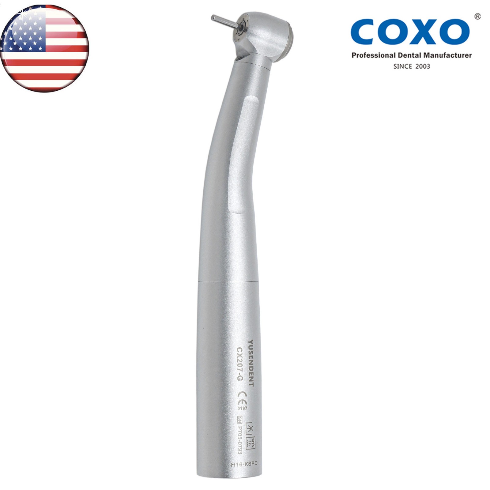 US COXO Dental High Speed Fiber Optic Handpiece CX207-GK-SPQ fit KaVo Multiflex