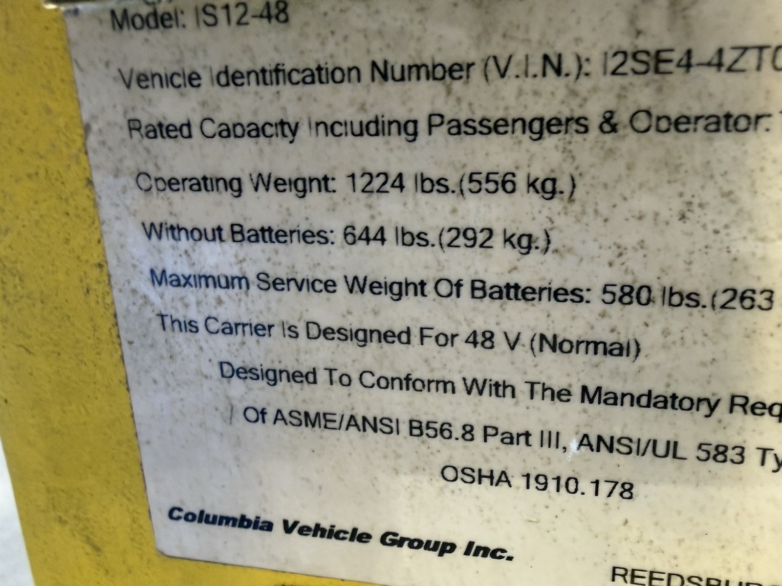 Columbia Stockchaser 2002 Model Just Replaced All 8 Batteries Fully Tested