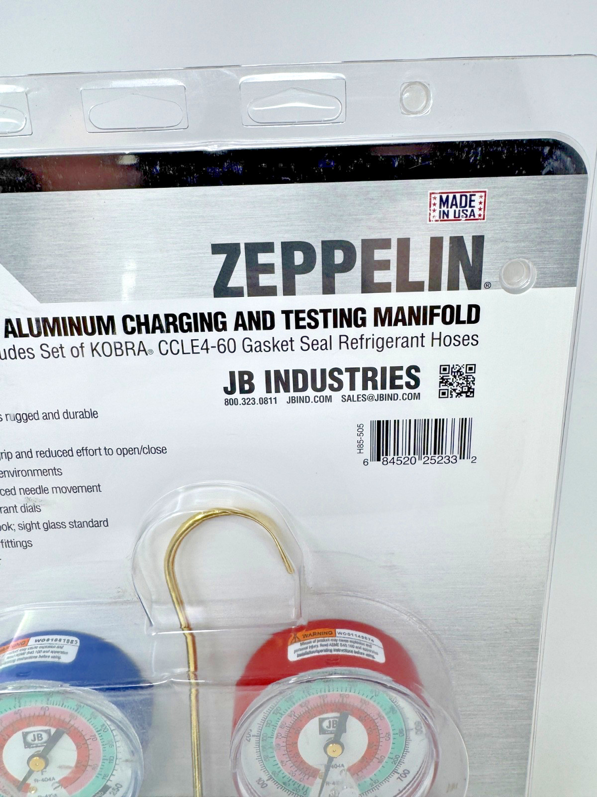 Jb Industries 25233 Charging and testing manifold, 4-Valve
