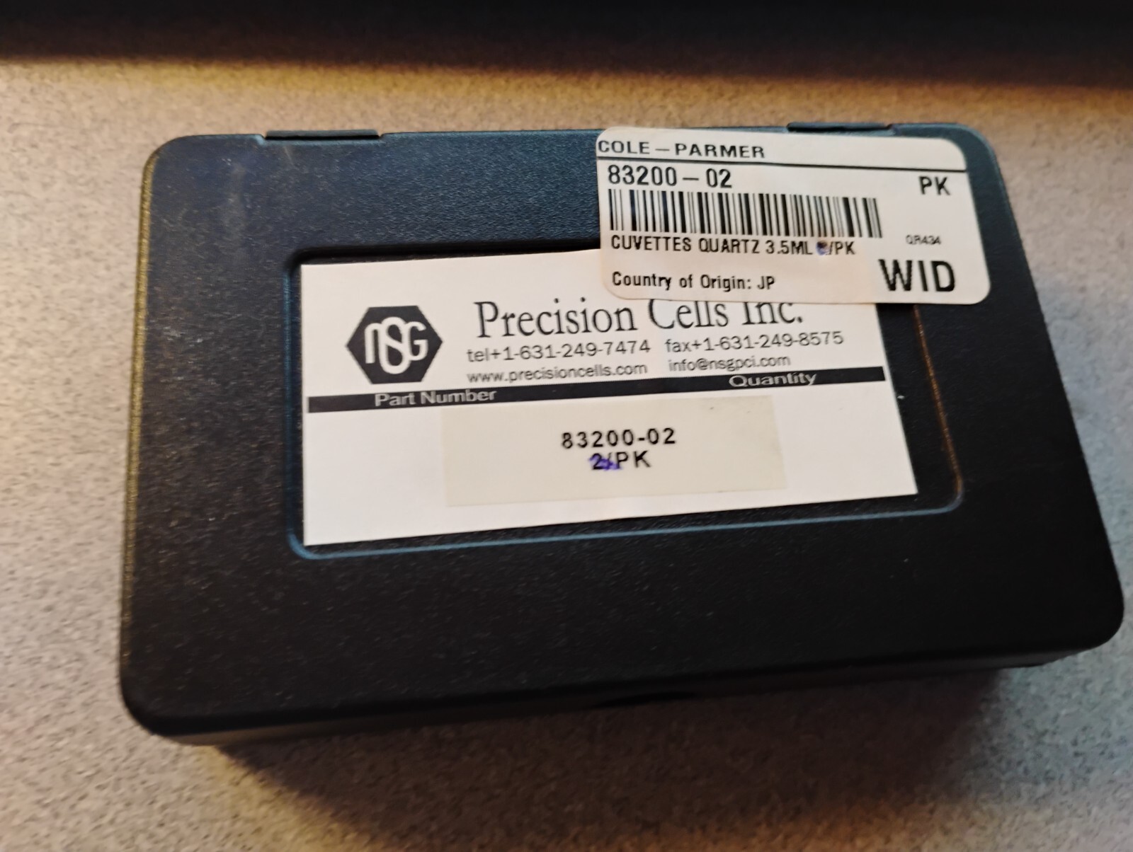 Cole-Parmer Quartz Cuvettes for UV Spectroscopy 3.5mL, 10mm – 1 only