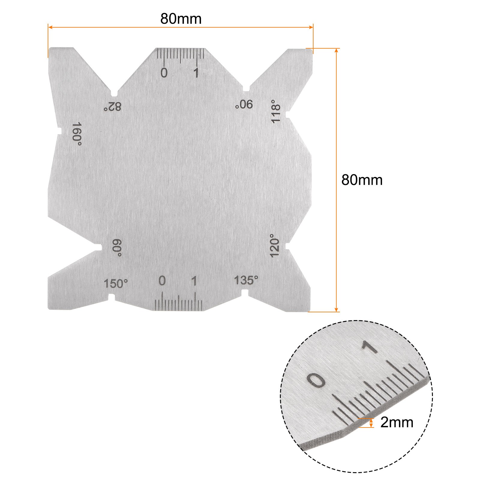 Drill Bit Angle Gauges 60°- 160°Drill Sharpening Gauge Stainless Steel