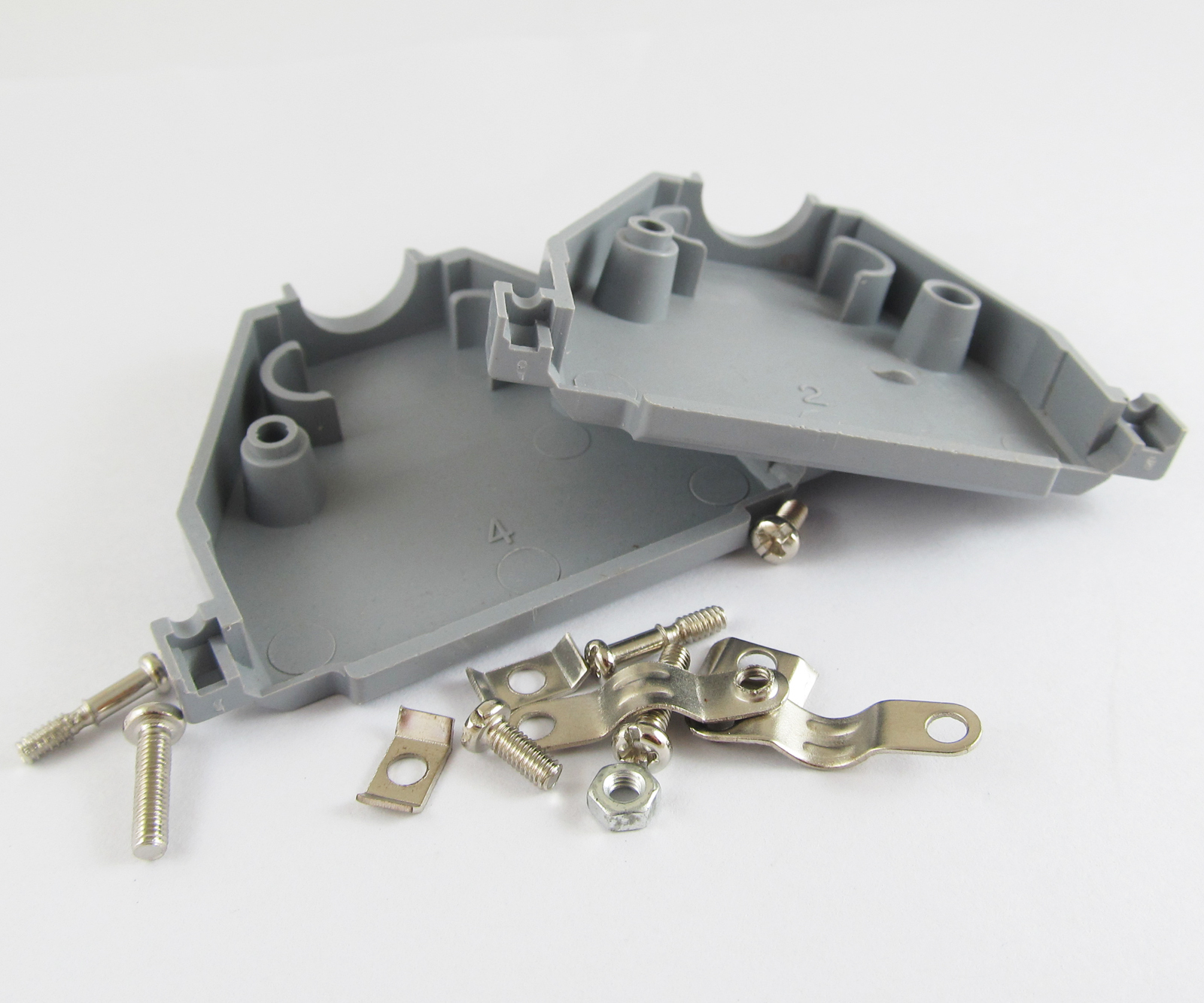 10sets D-Sub DB37 37Pin Plastic Hood Cover for 37 Pin 2 Row D-Sub Connector Grey