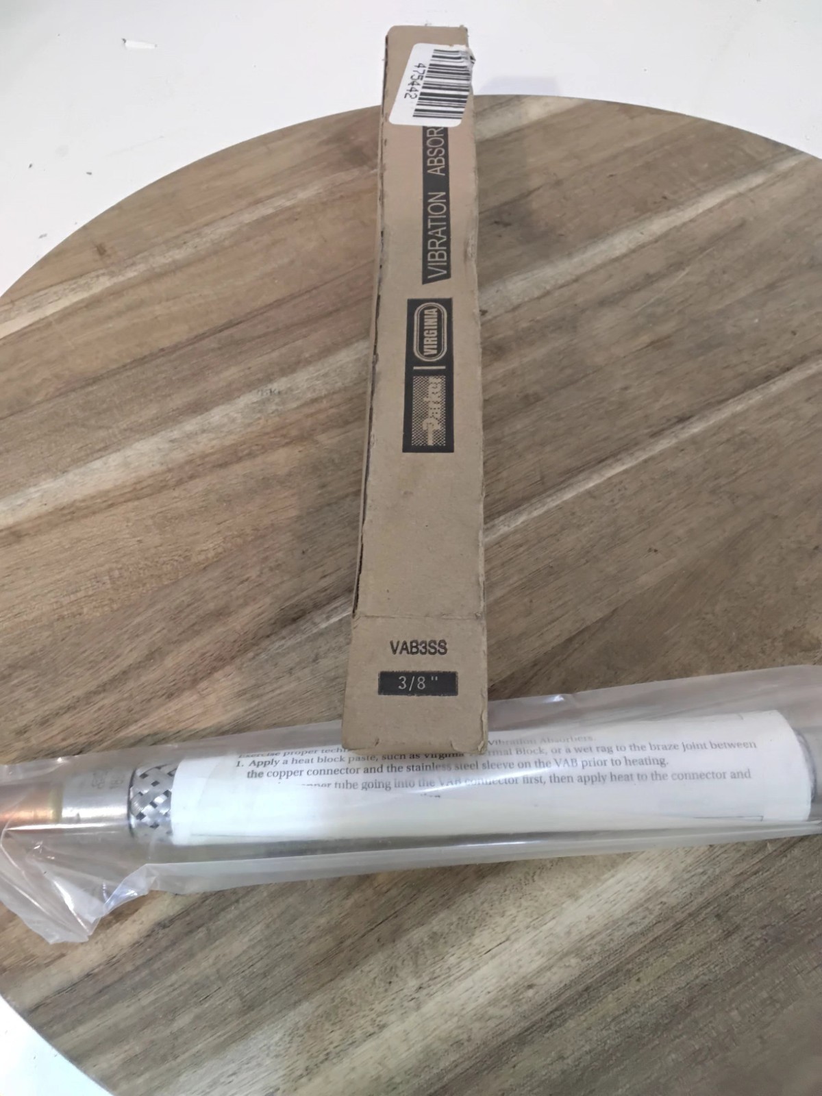 PARKER VIRGINIA VIBRATION ABSORBER VAB3SS 3/8″ – NEW