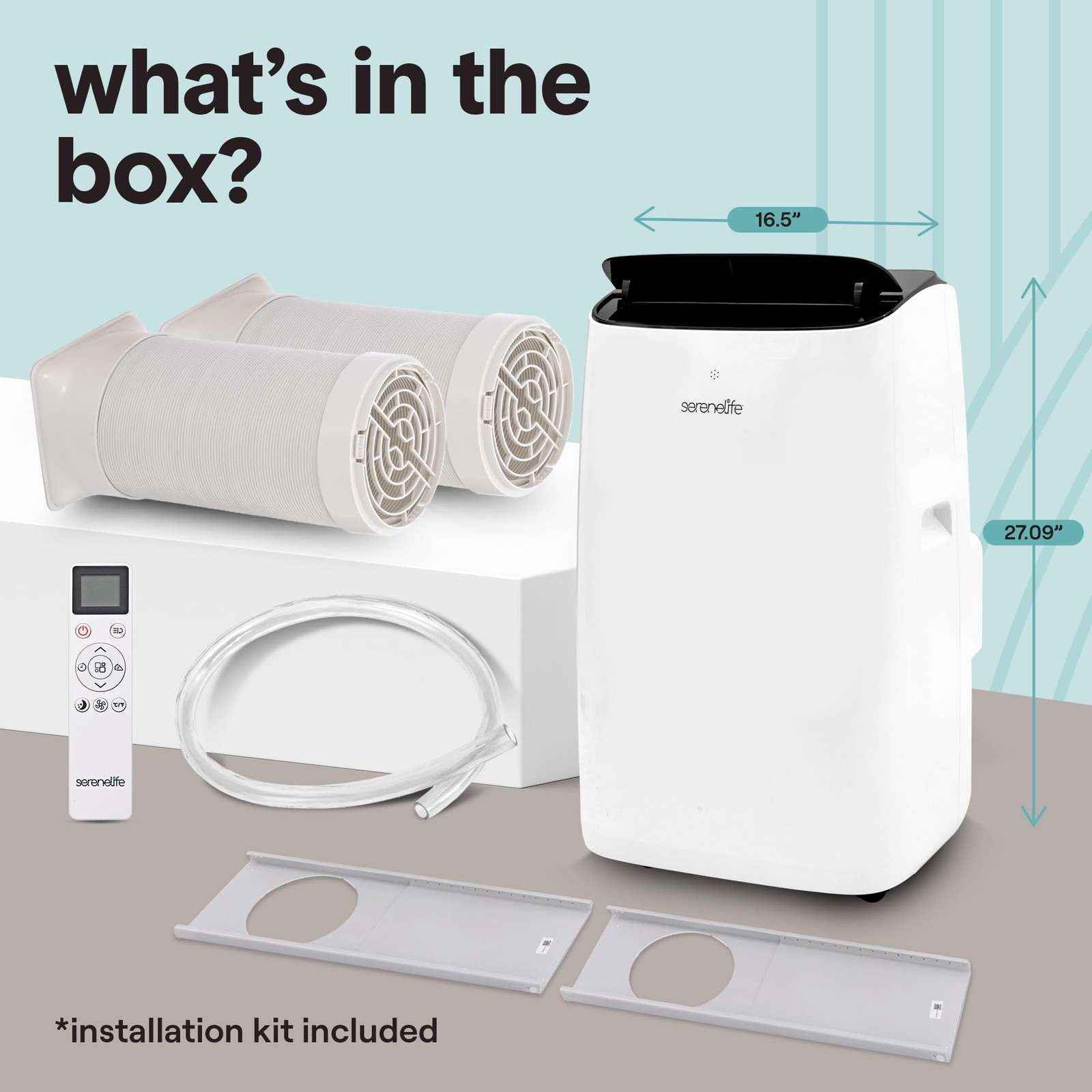 SereneLife 14000 BTU Ultra Quiet Portable Inverter Air Conditioner