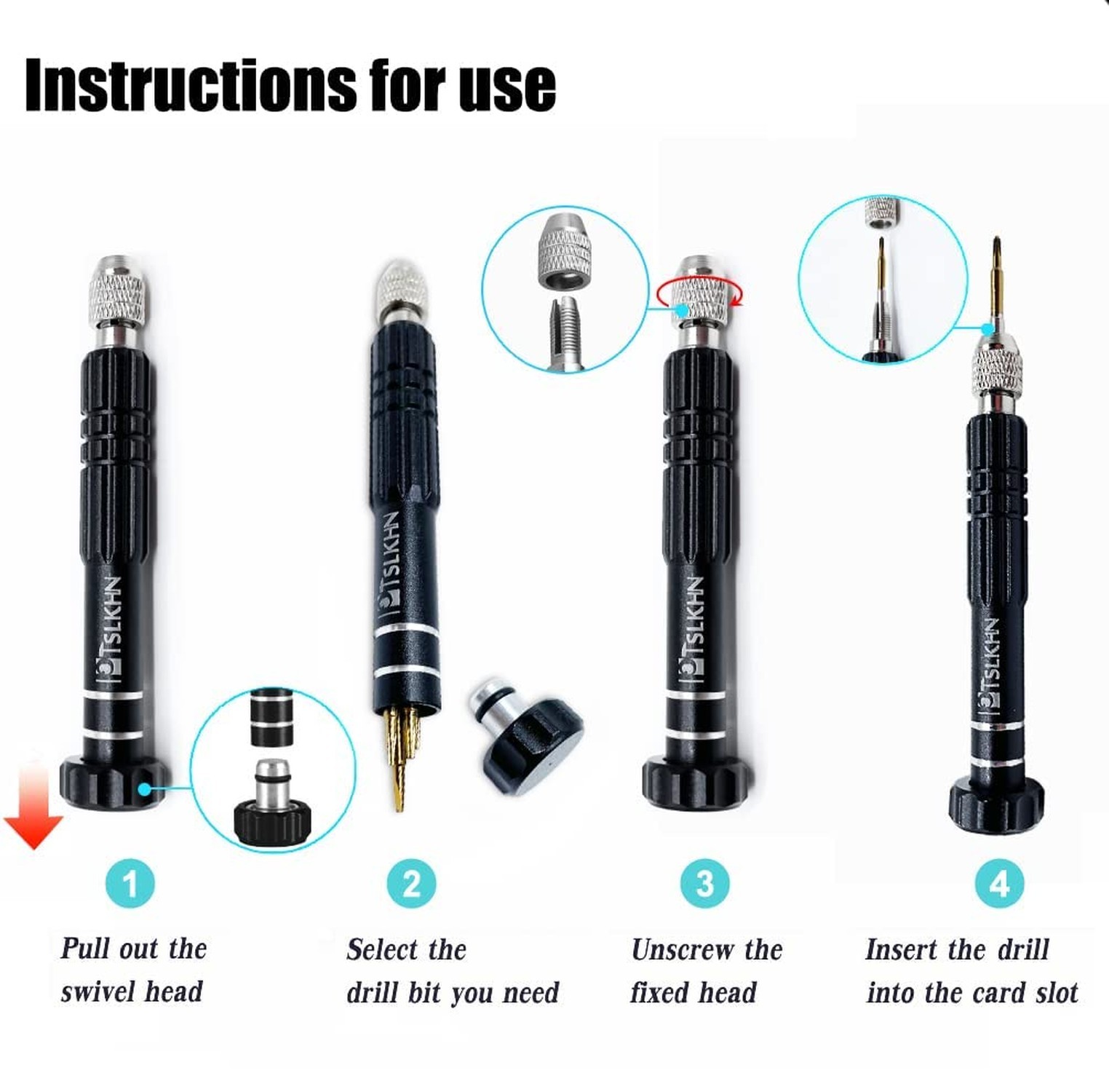 PTSLKHN Eyeglass Repair Kit, 5-in-1 Multifunctional Small Screwdriver, S2 Ste…