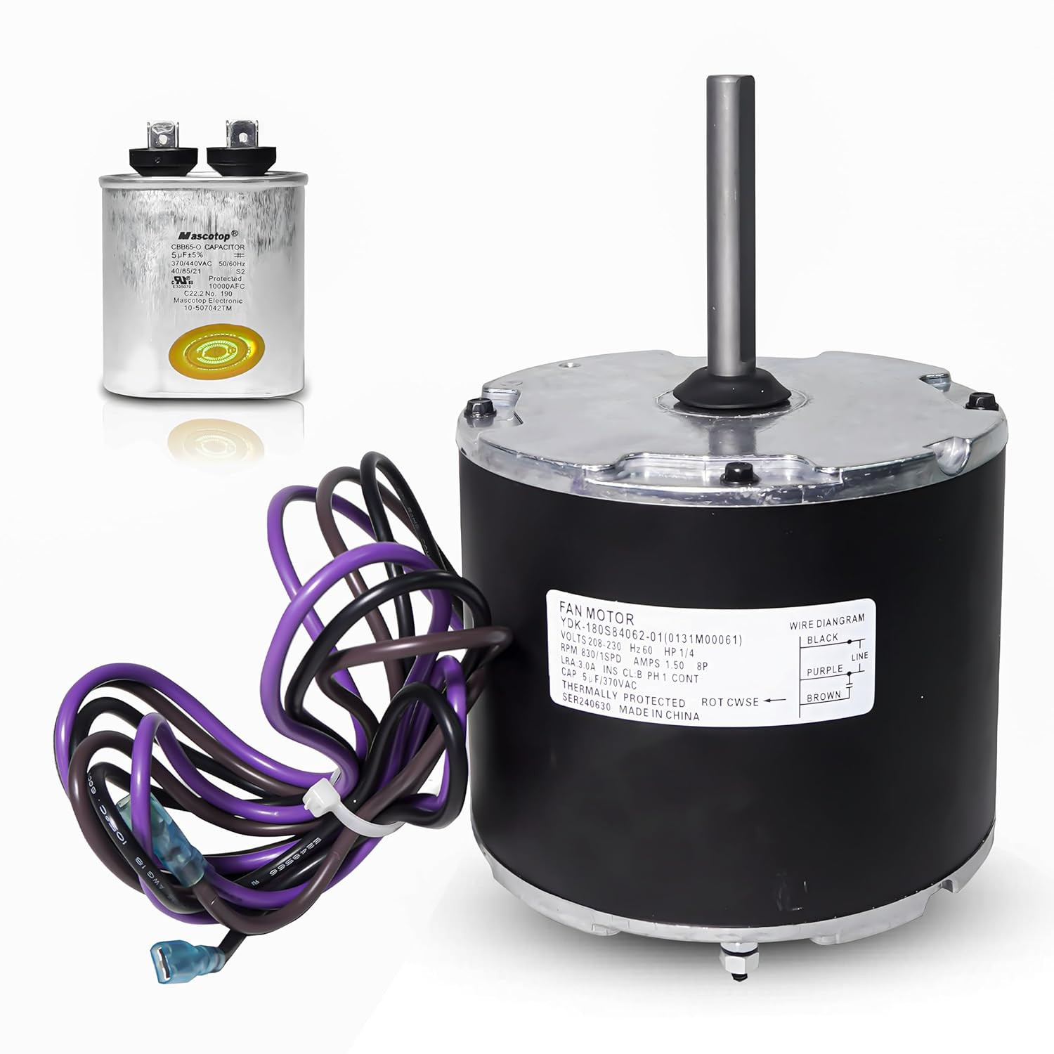 1/4 Hp 0131M00061SP Condenser Fan Replaces Goodman Condenser Fan Motor 208-230V1