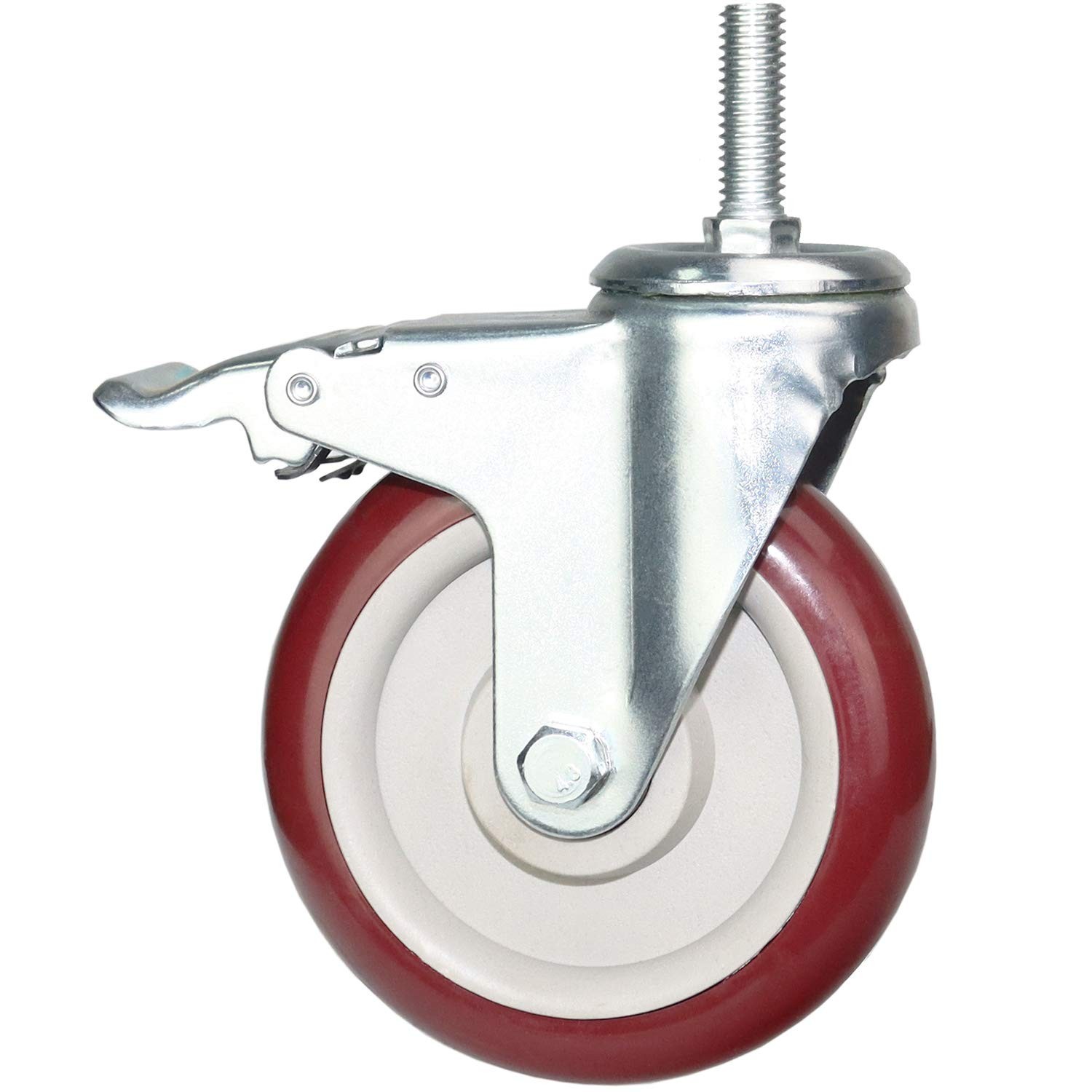 5 Inch Swivel Stem Casters Heavy Duty American Size UNC 1/2″-13×1-1/2 Stem Th…