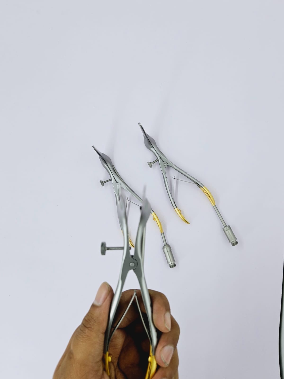Cottle Nasal Speculum 55,65,75 mm With Fiber Optic Light Guide 4 PCs Set