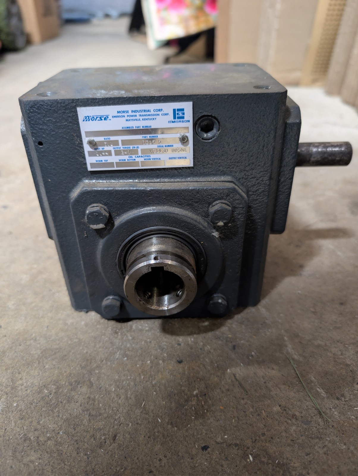 Morse Invader SI15 5 XC1130 5:1 Worm Gear Reducer