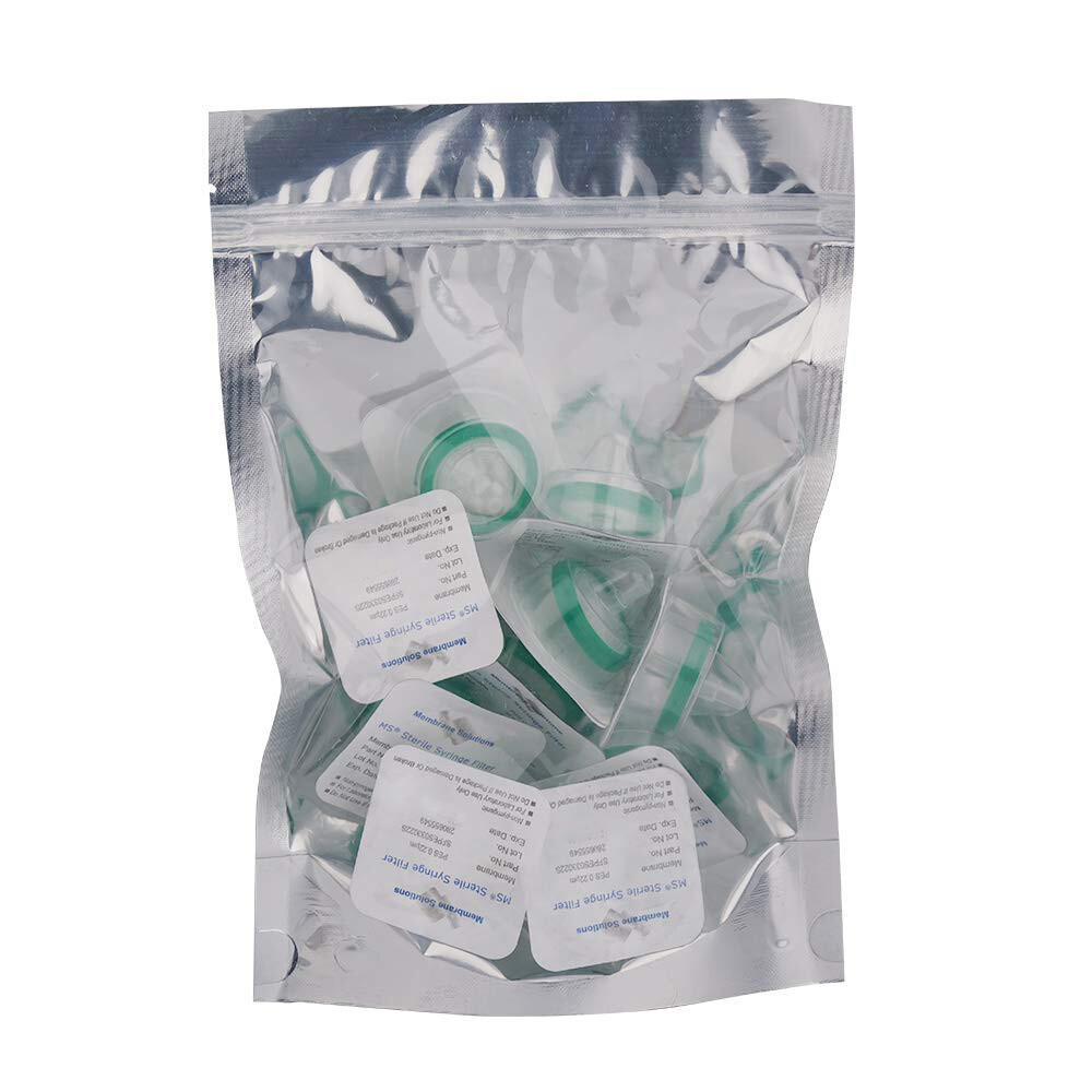 300pcs PES Syringe Filter 13mm /25mm/33mm Membrane Non-Sterile/Sterile 0.22um PP