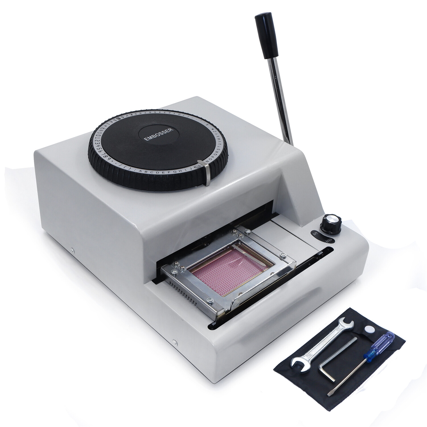 Embossing Machine 72-Characters Card Embosser Printer Code ID PVC Stamping Credi