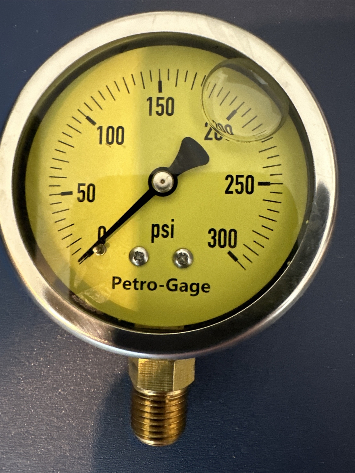 New Hydraulic Liquid Filled Pressure Gauge 0-300 PSI 2.5″ Face 1/4″ LM