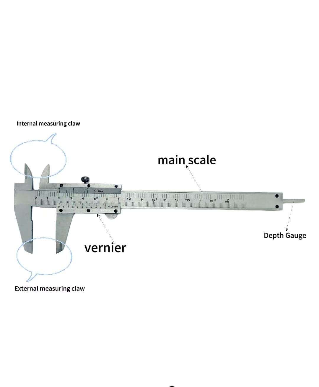 WF Vernier Scale Metric and Inch Measurements Stainless Steel Construction…