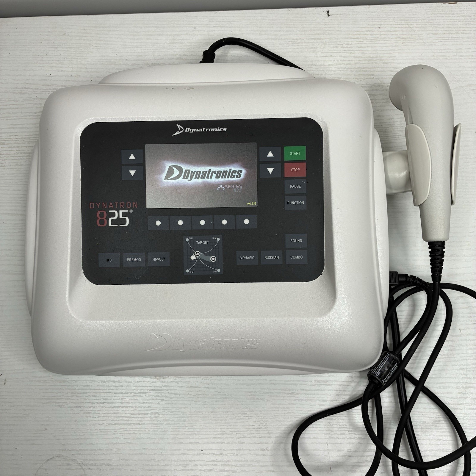 Dynatronics D825T 3 Channel Combination unit with Stimulation and Ultrasound