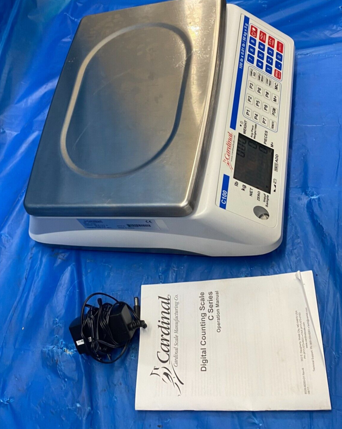 CARDINAL PORTABLE COUNTING SCALE 100LBSX0.1LBS 50KGX.5G CHINA LENGTH 12-1/2″