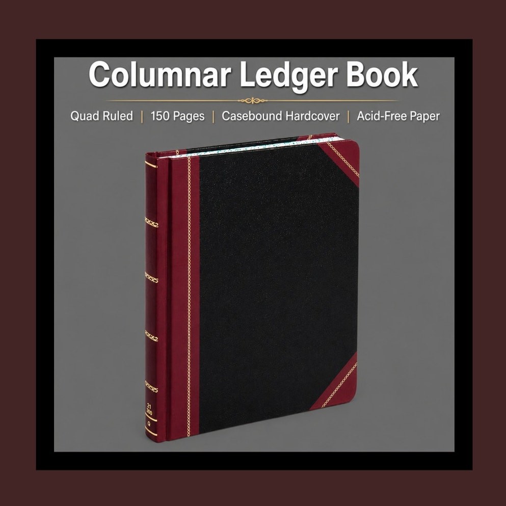 New & Sealed Boorum & Pease Columnar Ledger QUADRILLE Ruled Record Book 150 Pg