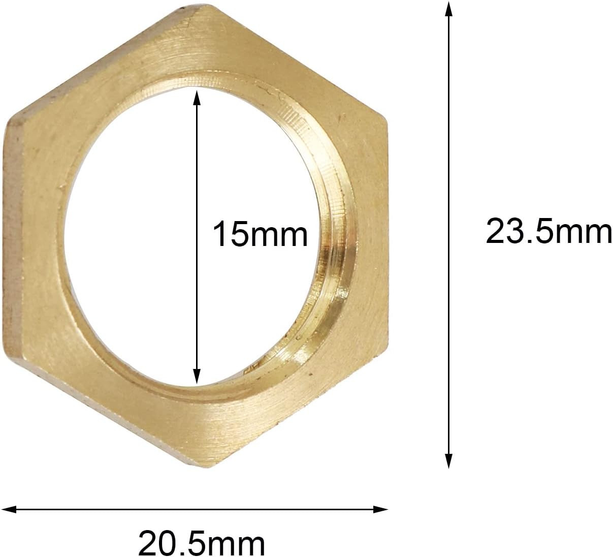 Lock Nut 4Pcs Brass Pipe Fitting 3/8″ NPT Female – 3/8 Inch NPT Hex Lock Nut fo