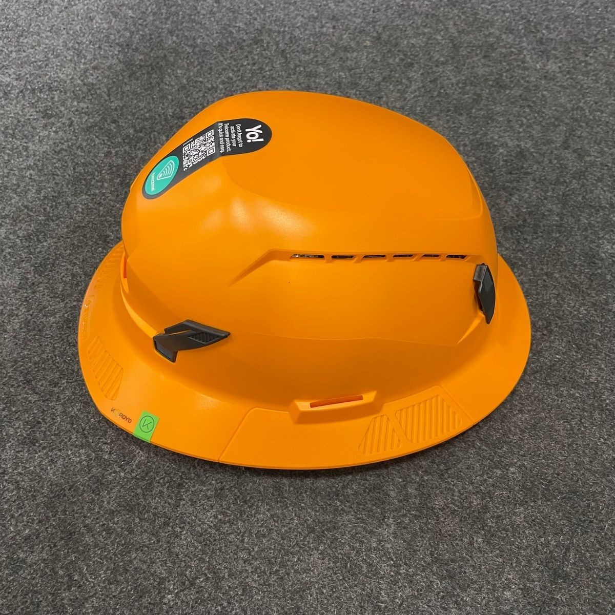 STUDSON SHK-1 Full Brim Vented Industrial Safety Helmet Orange Third-Party Logo