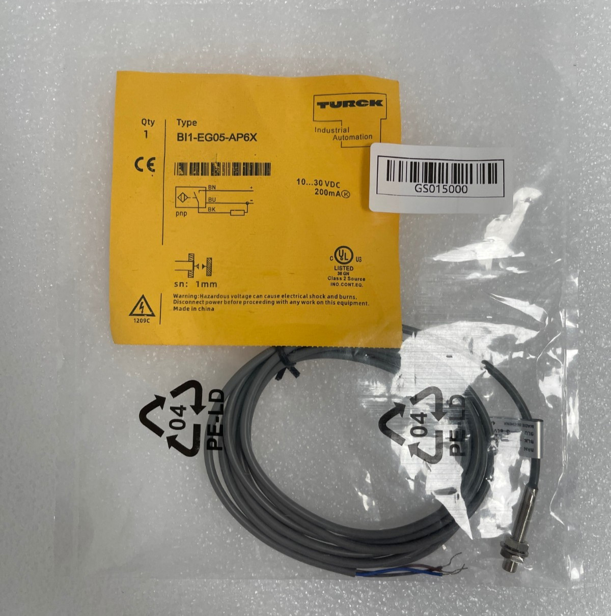 Turck BI1-EG05-AP6X Inductive Proximity Sensor 1mm
