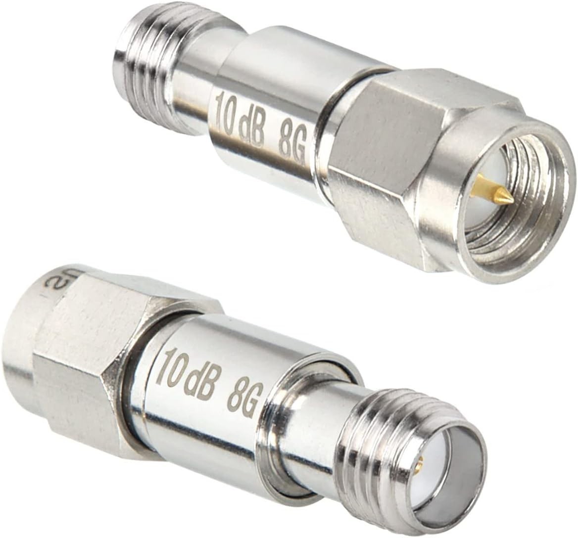 SMA Attenuator 10db 20db 5db 2W 50 Ohm DC-8GHz in-Line Provides from 1dB to 50dB