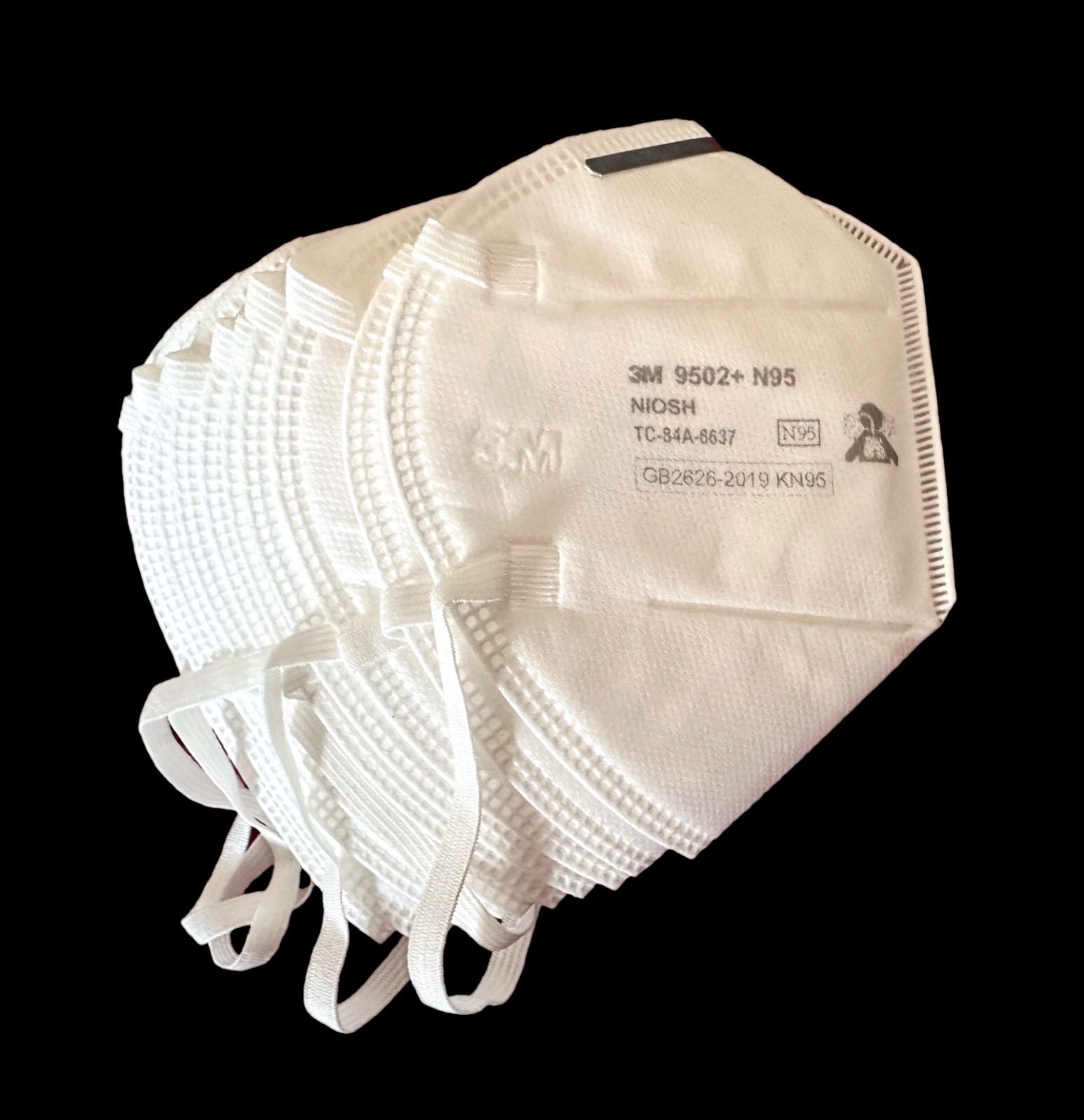 10 PCS 3M 9505+ N95 NIOSH Face Mask Respirator White GB2626-2019 KN95 US Ship