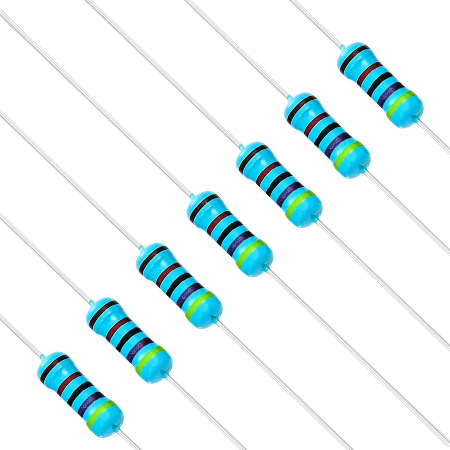 100pcs 1/2W 0.5W 47K Ω ohm Metal Film Fixed Resistor 0.01 ±1% Tolerance 47KR …