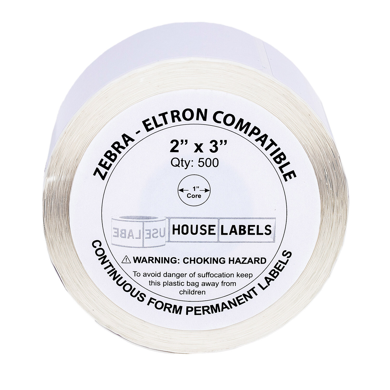ZEBRA / ELTRON 2×3 (2″ x 3″) Direct Thermal Labels – (2) Rolls of 500
