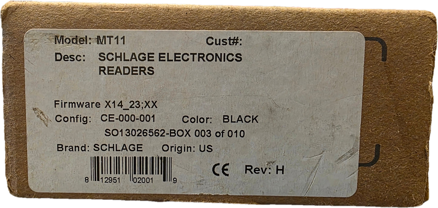 Schlage MT11 Electronic Reader – Black