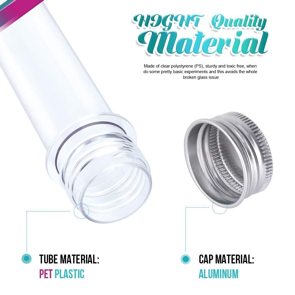 Clear and Shatter-Resistant 45ml Tubes – 20-Pack for Safe Experimentation