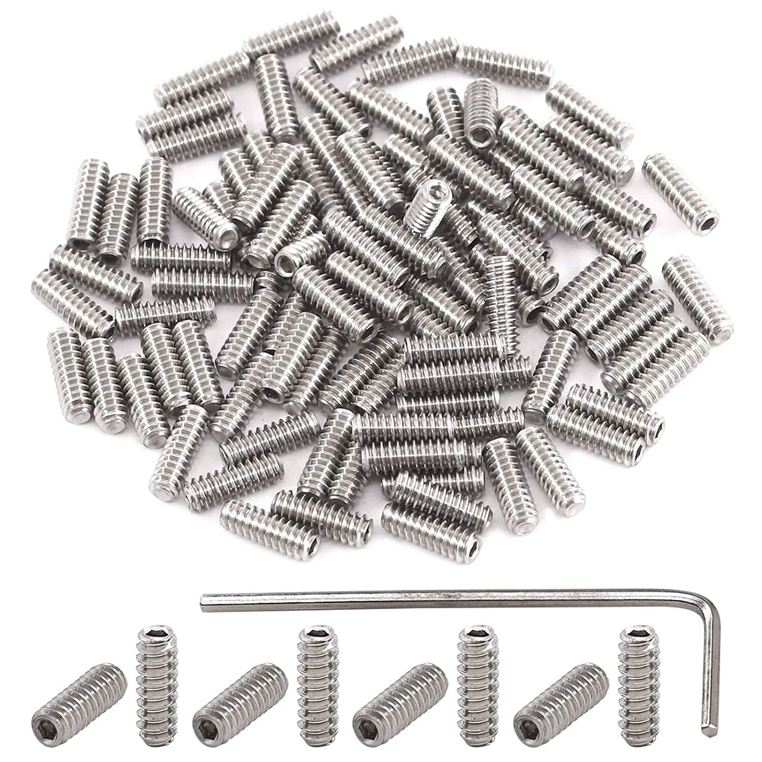 M4 M5 M6 M8 Stainless Steel Grub Screws Allen Socket Set Screws Cup Point DIN916
