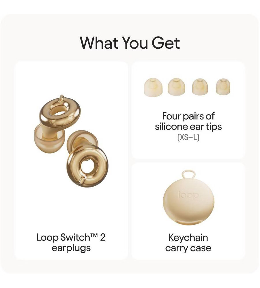 Loop Switch 2 Earplugs for Adjustable Volume Control and Instant Noise Relief