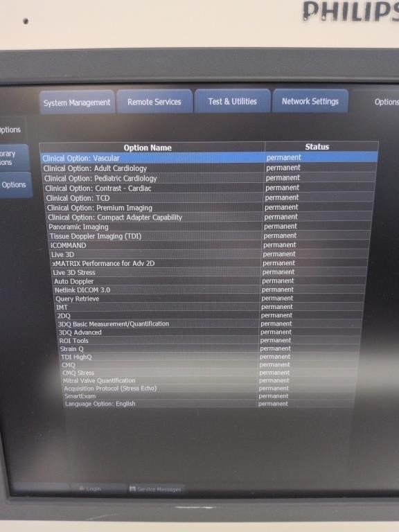 Philips iE33 Diagnostic Ultrasound System Cart 3D/4D Cardiac Vascular DICOM