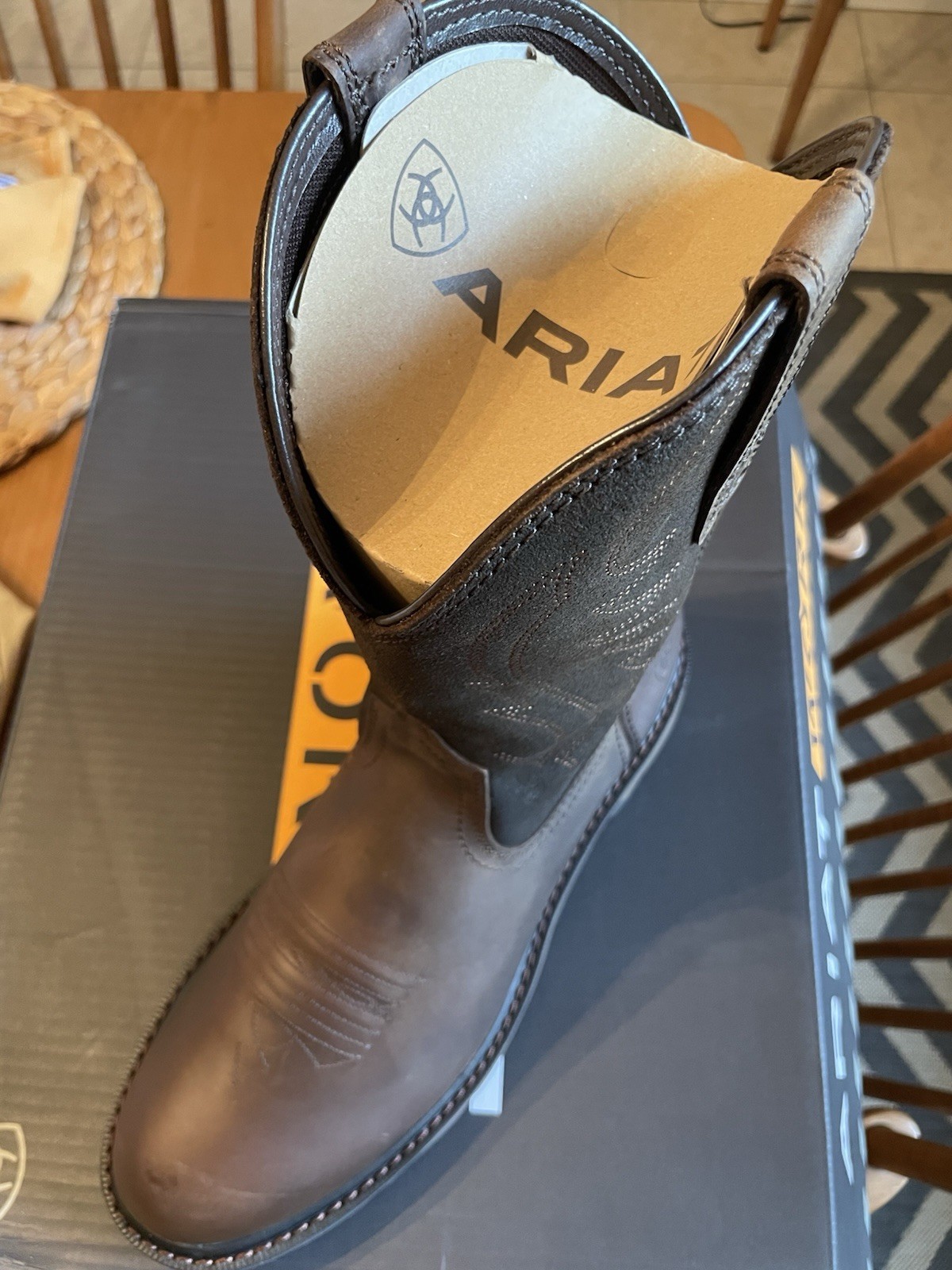 Ariat Groundbreaker Pull-On Men’s Boots 10 D Medium Brown EH Soft Toe 10014238