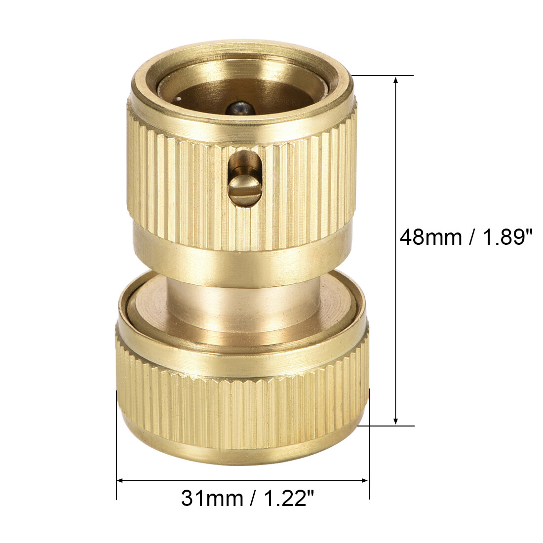 2pcs 5/8″ Brass Quick Connectors Adapters Garden Hose Fittings