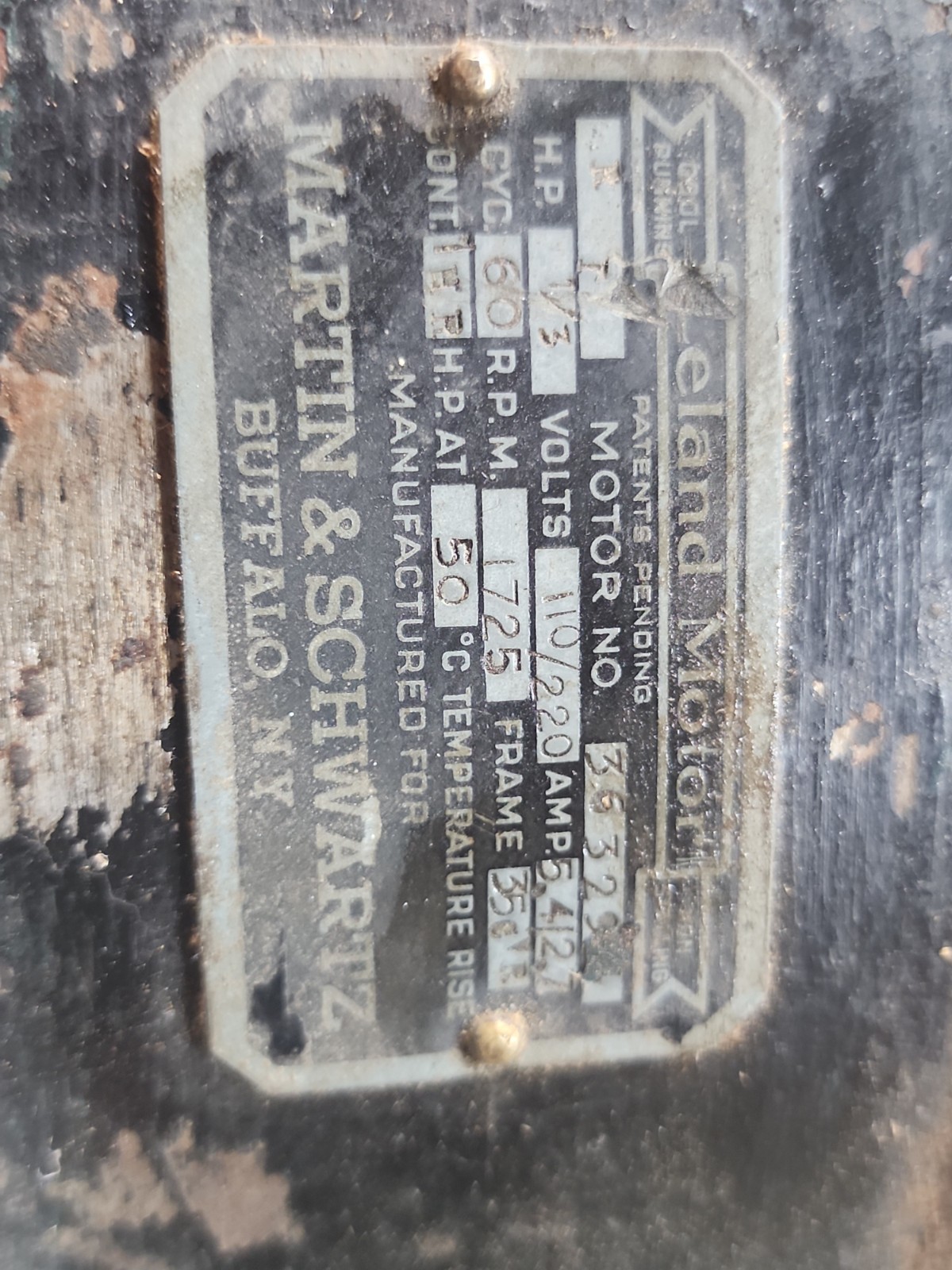 🔥 Vintage Leland Electric Motor 1Phase 1/3 HP 115V/230V 1725 RPM – Runs