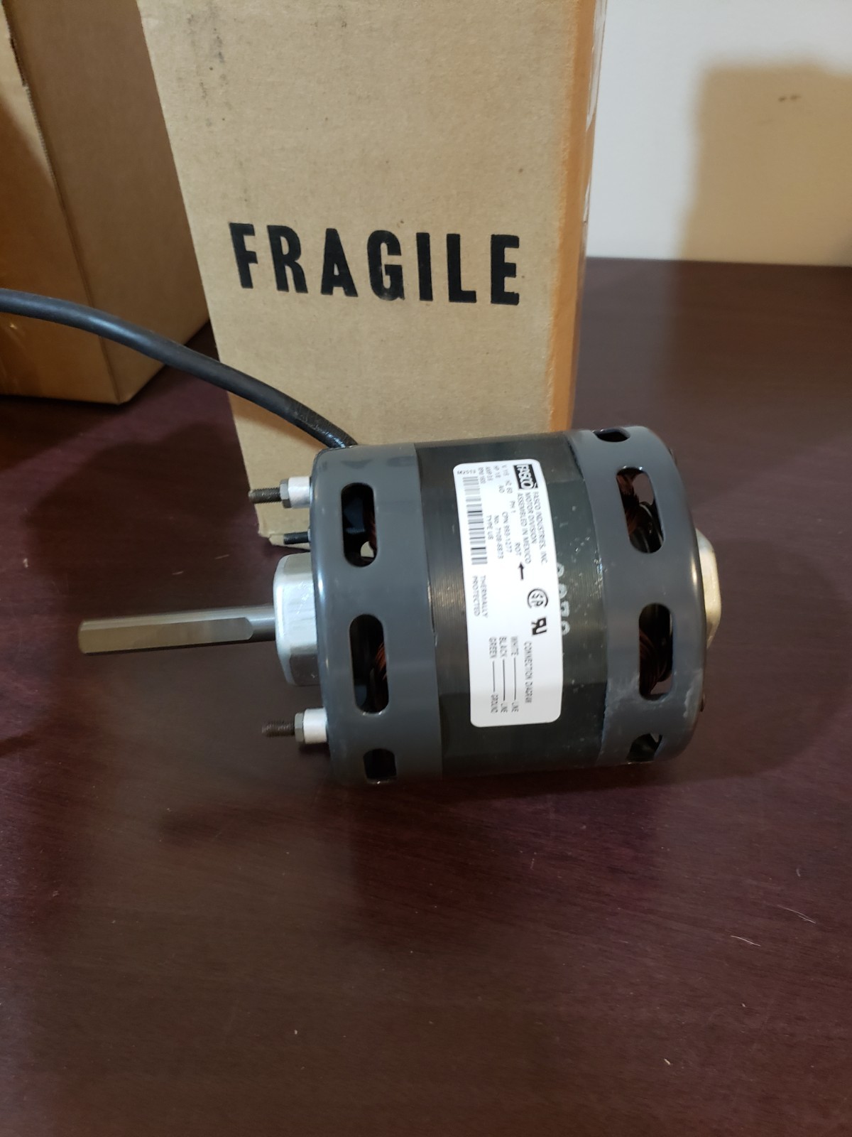 Fasco 993-1277, eMotorteK, 1/8 Hp, 1550 Rpm, 115 Volts, 7108-6873, Ball, NEW