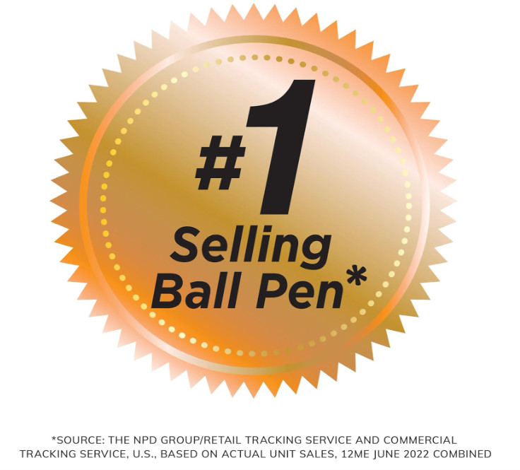 BIC Round Stic Xtra Life Black Ballpoint Pens, Medium Point (1.0mm), 12-Count Pa