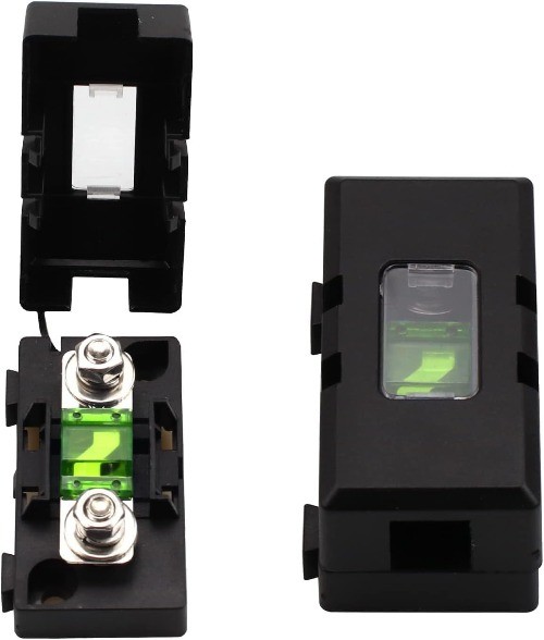 2PCS ANS-H One-Way Midi Fuse Box Holder with Small Fork Mount Bolt, 40A