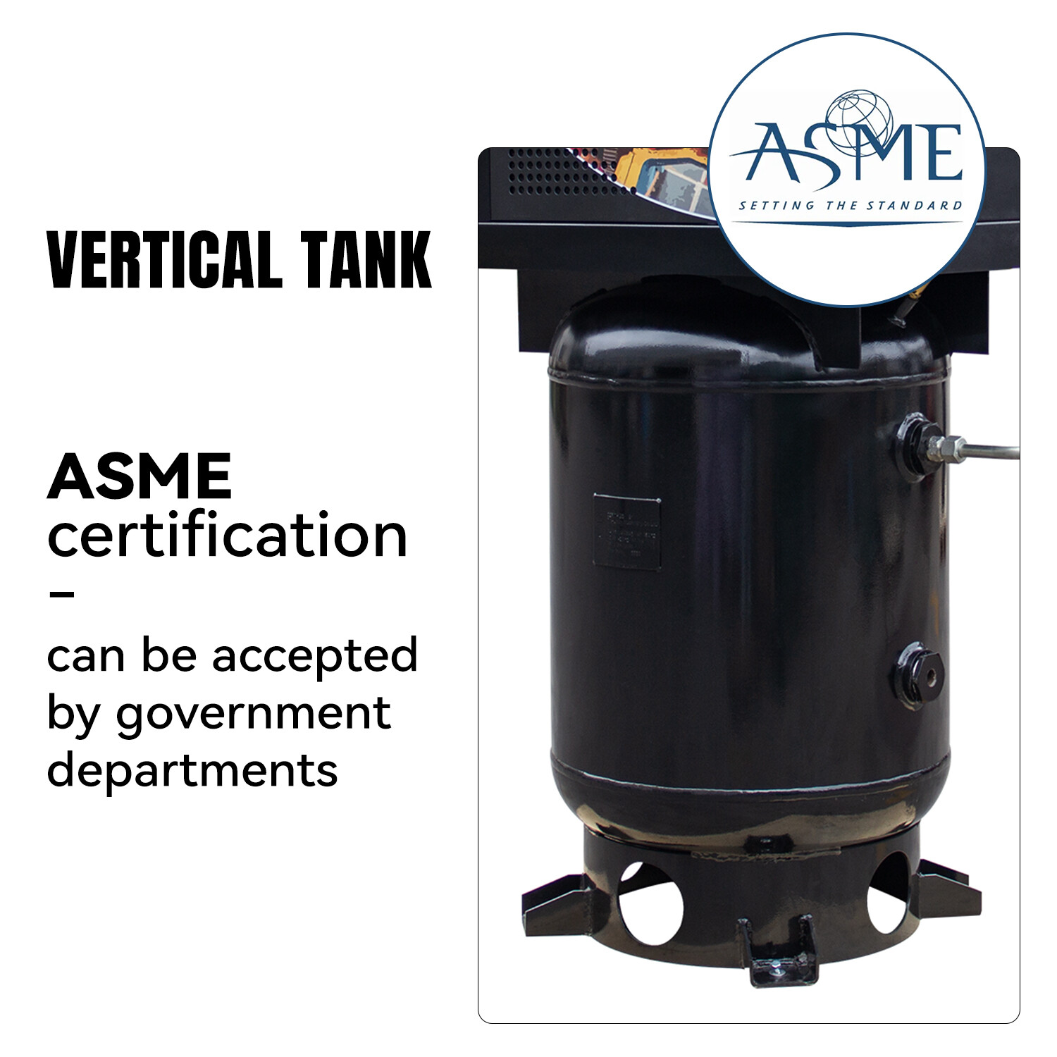 30 Gallon Vertical Air Tank 3/4”NPT 200PSI Industrial For Air Compressor