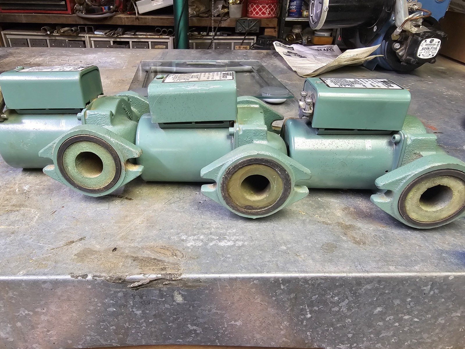 Taco 007-F5 Cast Iron Circulator Pumps 115V 1/25 hp Set of 3