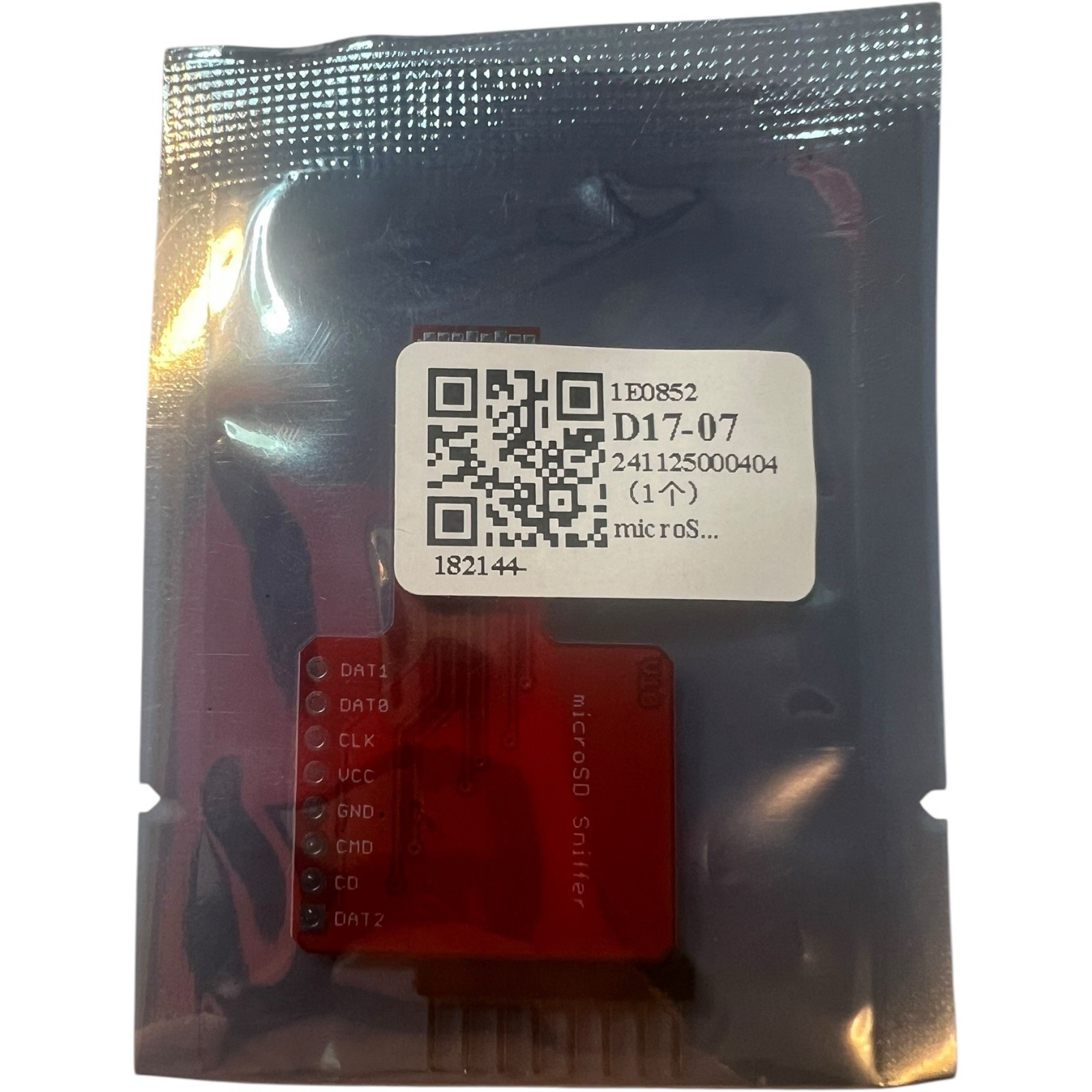 MicroSD Sniffer Board TF Card Debug Adapter SPI SDIO Protocol Logic Analyzer