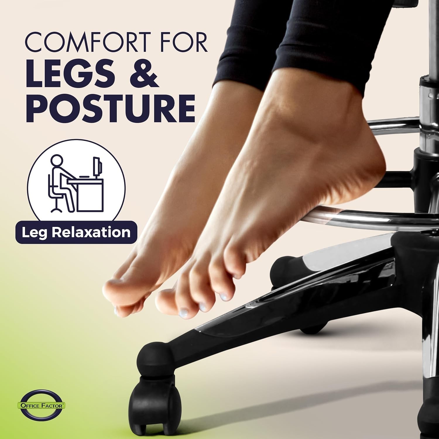 300 Lbs Support Ergonomic Drafting Chair – Adjustable Foot Ring & Cool Mesh Back