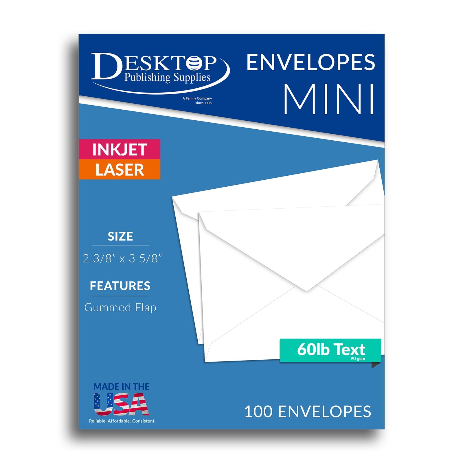 Desktop Publishing Supplies White Florist Size 2 3/8 x 3 5/8 inches,