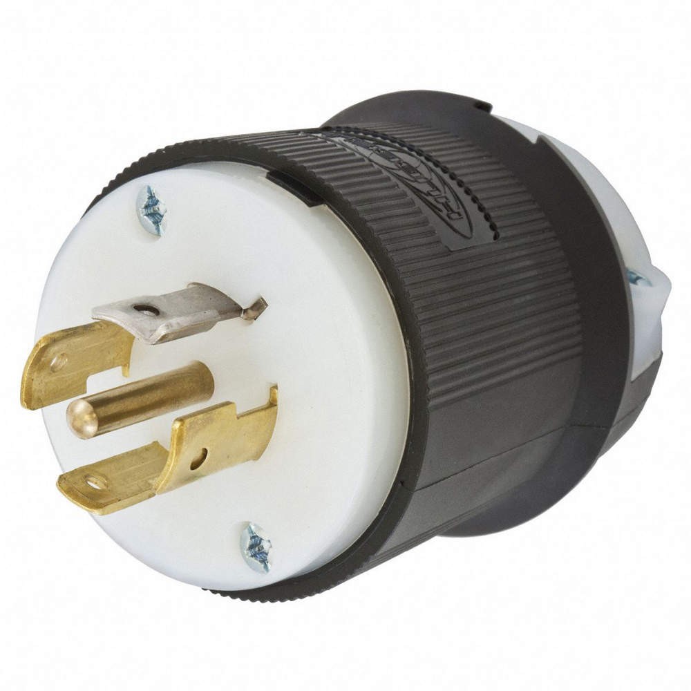 HUBBELL HBL2511 LckPlg,Strt;20 A;Blk; White,Nylon,5Blds 1X981