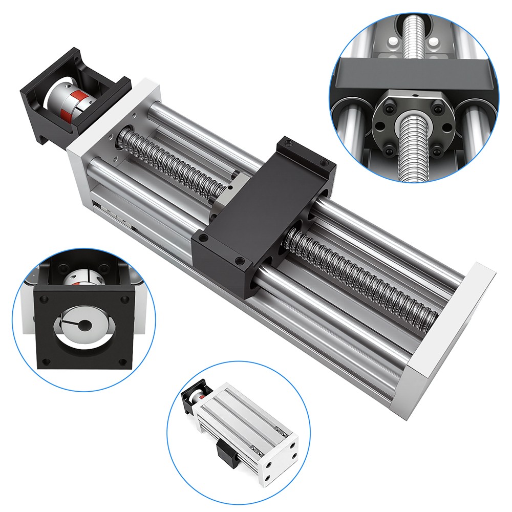 0.05mm Precision Ballscrew Linear Slide Stage Nema23 Easy Servo Motor CNC Kit