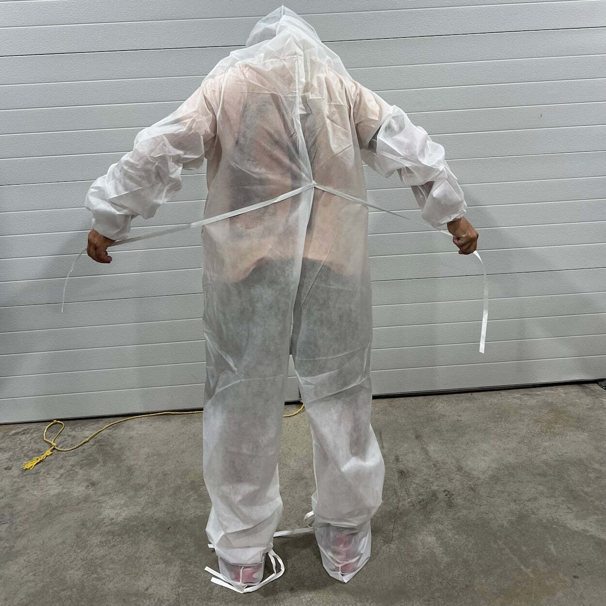 3 pk Rugged Quality Coveralls Disposable With Booties & Hood Made in USA L-XL
