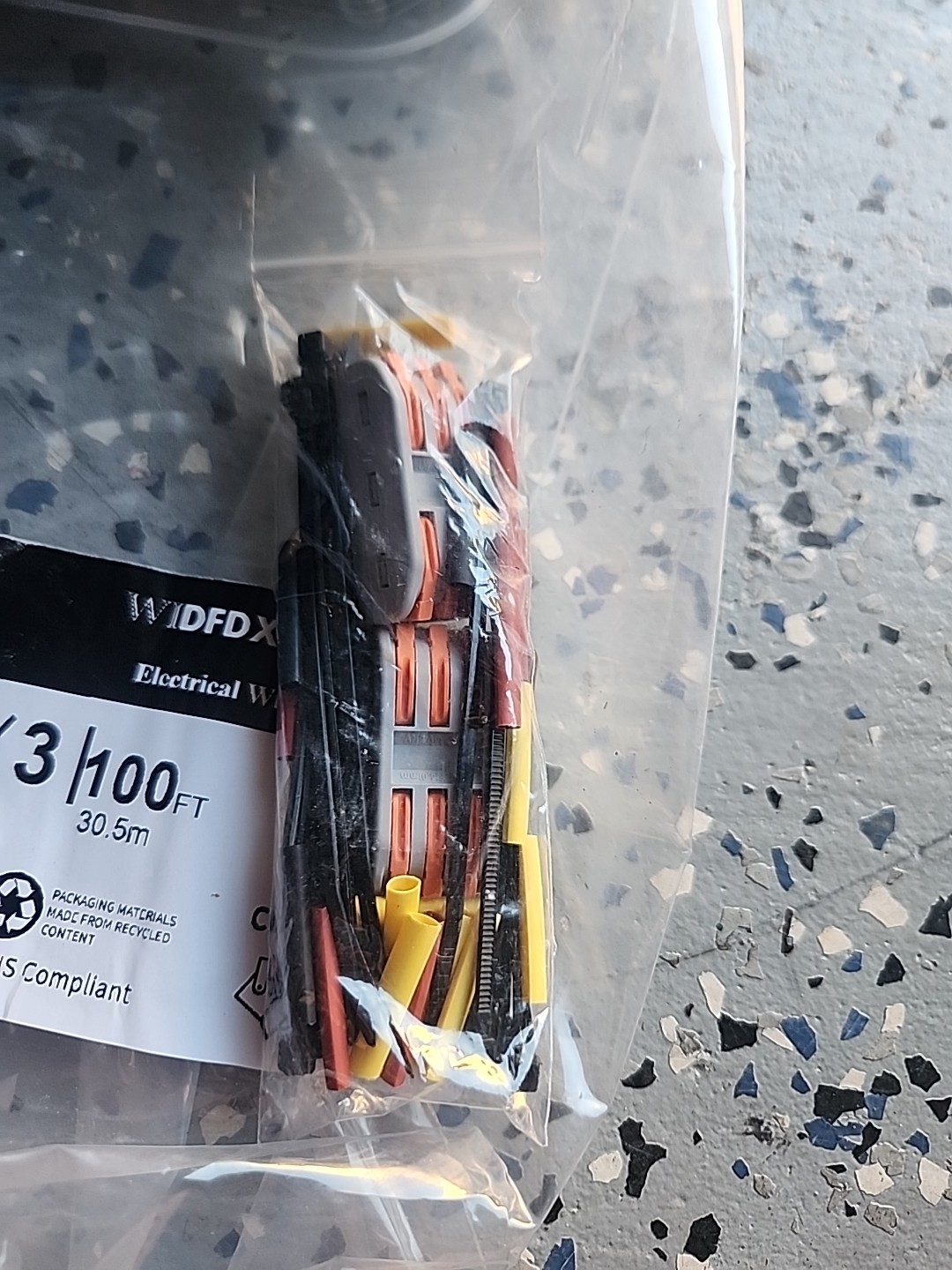 16 Gauge 3C-S Cable Wire 100FT/30.5M With Connectors Fast Free Ship