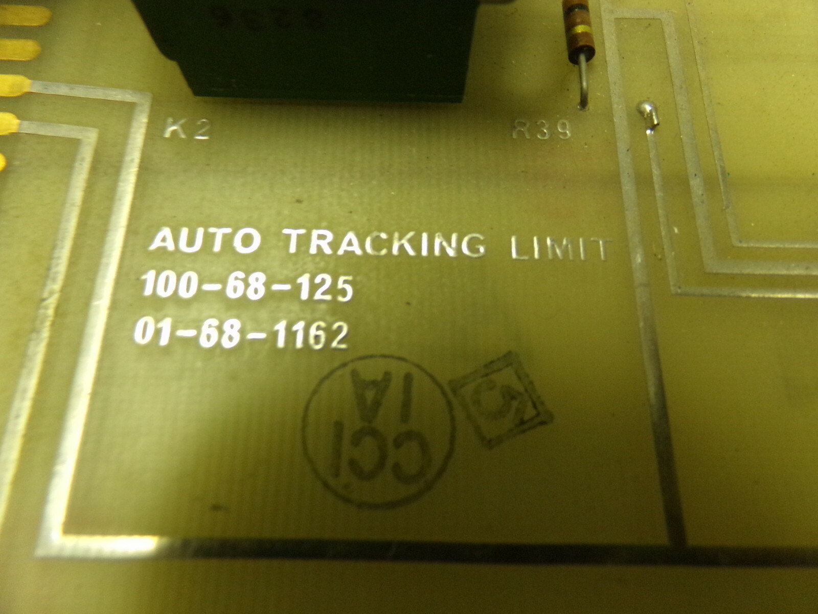 Circuit Board Printed Auto Tracking LImit Gen III 001-68-1162 500894 19820929 10