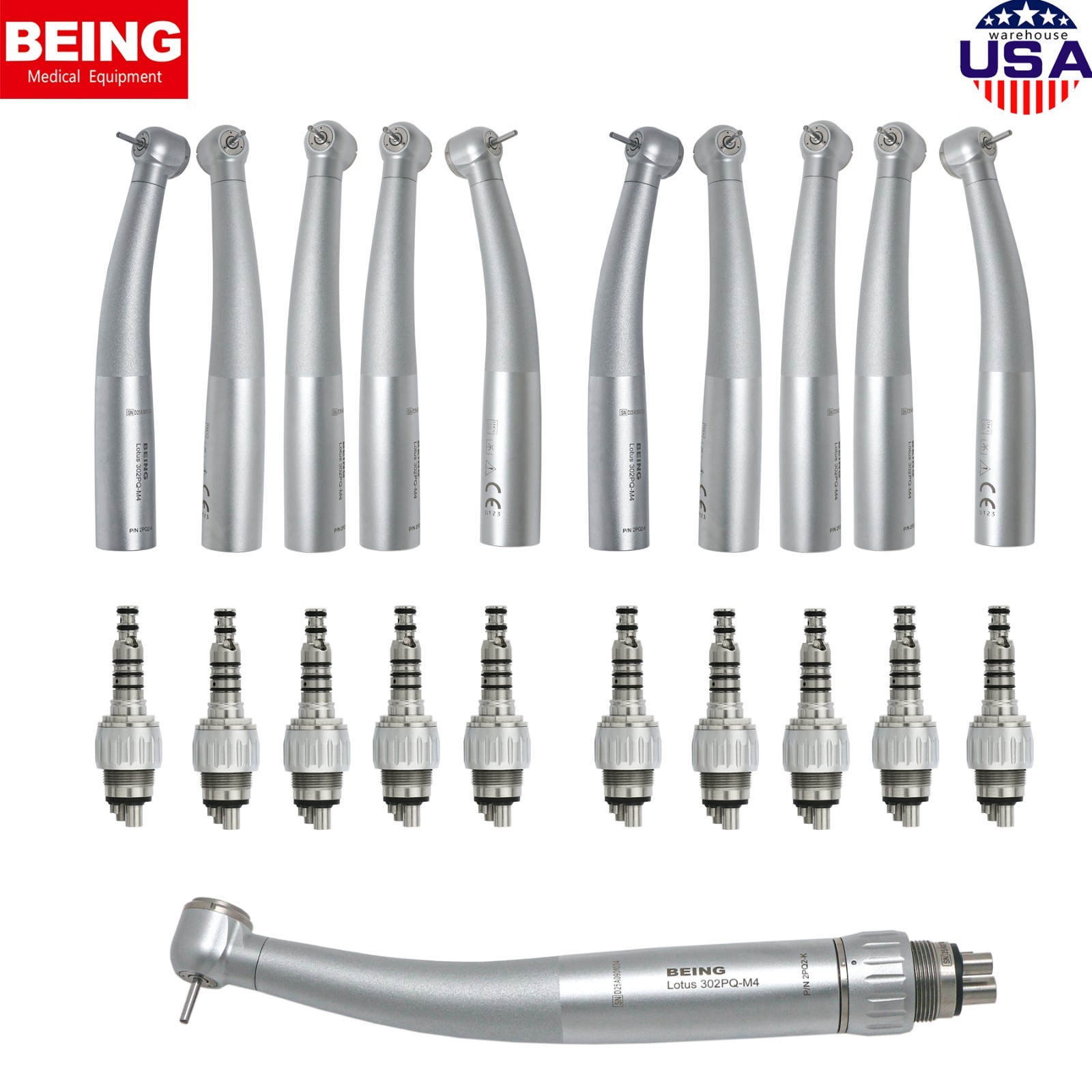 BEING Dental Air Turbine High Speed Handpiece Fiber Optic KaVo MULTIflex Lotus